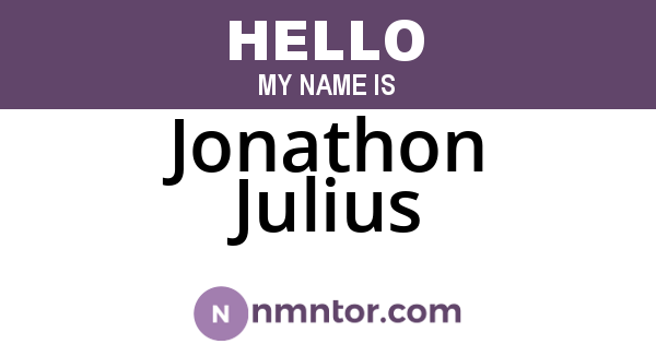 Jonathon Julius