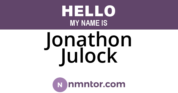 Jonathon Julock