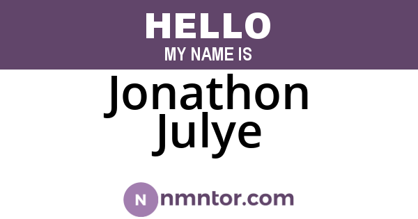 Jonathon Julye