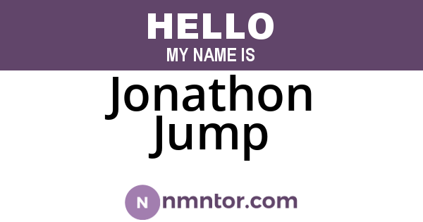 Jonathon Jump