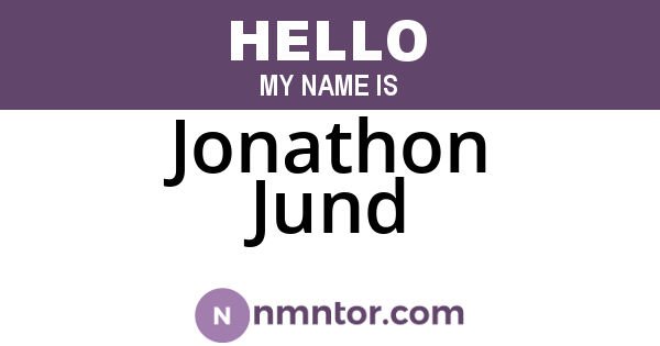 Jonathon Jund