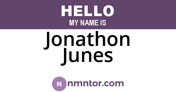 Jonathon Junes