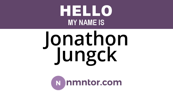 Jonathon Jungck