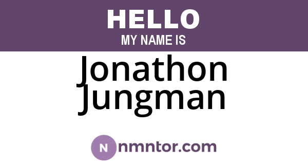 Jonathon Jungman