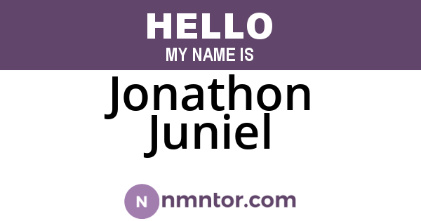Jonathon Juniel