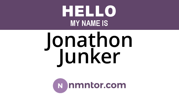 Jonathon Junker