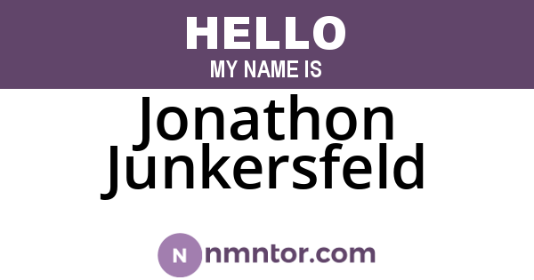 Jonathon Junkersfeld