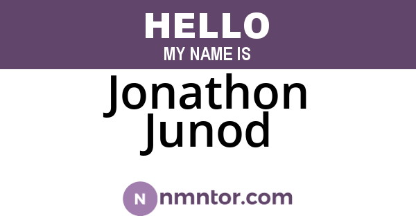 Jonathon Junod