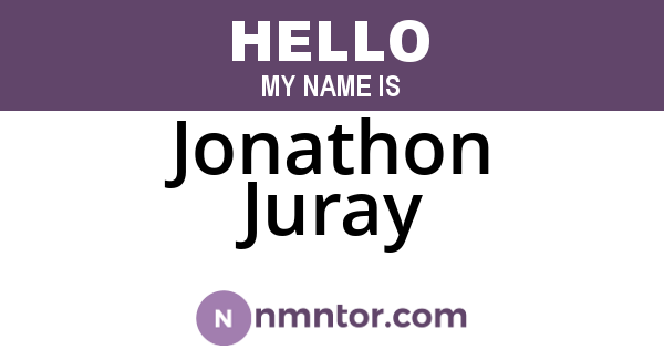 Jonathon Juray