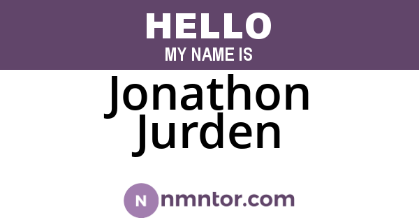 Jonathon Jurden