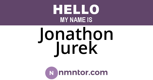 Jonathon Jurek