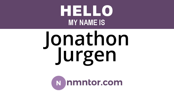 Jonathon Jurgen