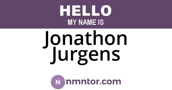 Jonathon Jurgens