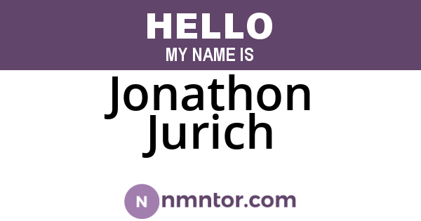Jonathon Jurich
