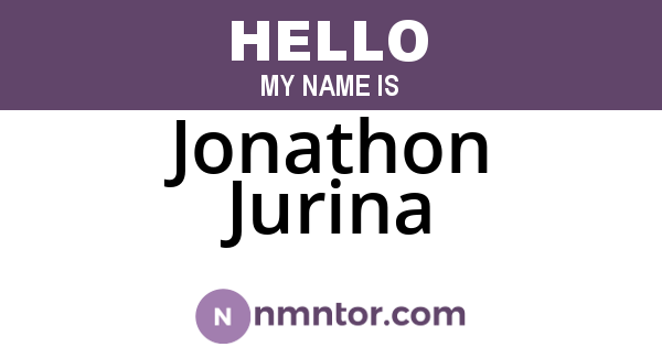 Jonathon Jurina