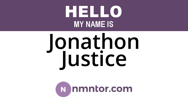 Jonathon Justice