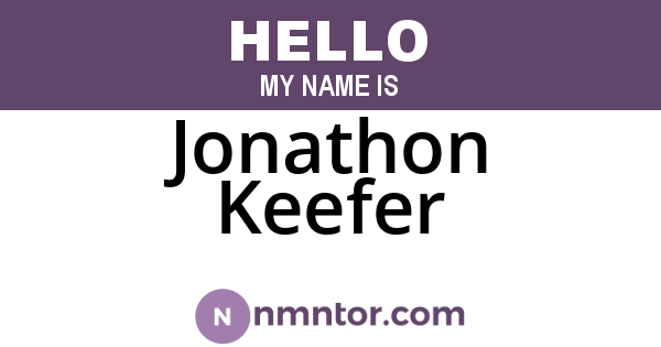Jonathon Keefer