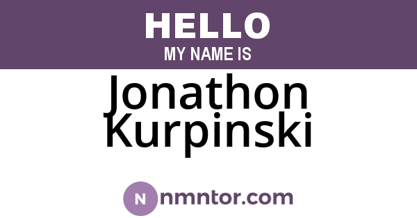 Jonathon Kurpinski