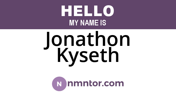 Jonathon Kyseth