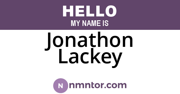 Jonathon Lackey