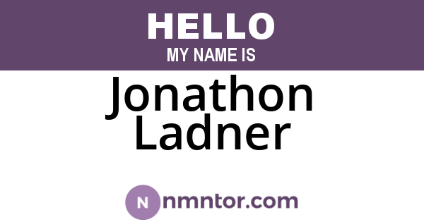Jonathon Ladner