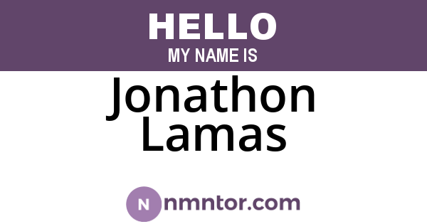 Jonathon Lamas