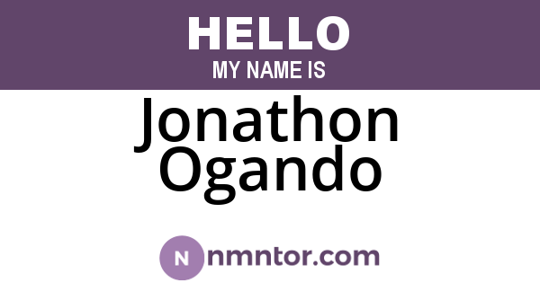Jonathon Ogando
