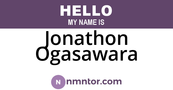 Jonathon Ogasawara