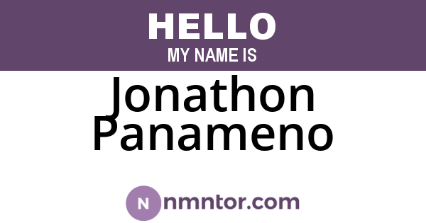 Jonathon Panameno