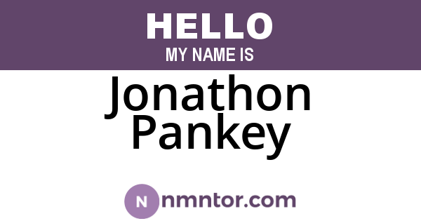 Jonathon Pankey