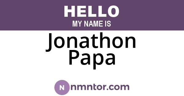 Jonathon Papa
