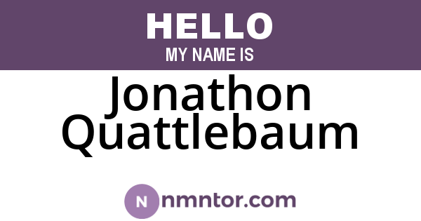 Jonathon Quattlebaum
