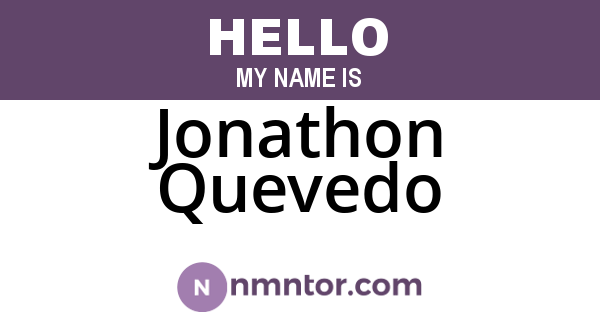 Jonathon Quevedo