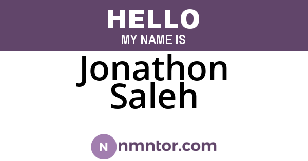 Jonathon Saleh