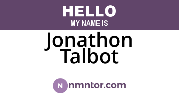 Jonathon Talbot