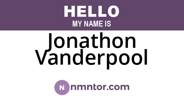 Jonathon Vanderpool