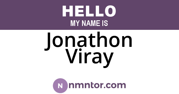 Jonathon Viray