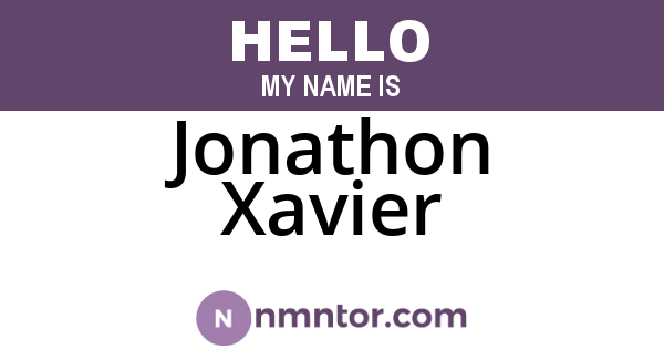 Jonathon Xavier