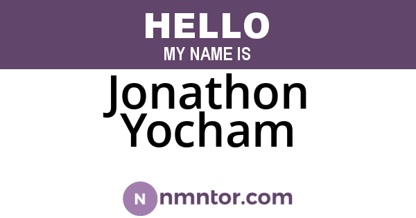 Jonathon Yocham