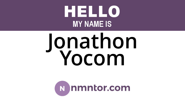 Jonathon Yocom