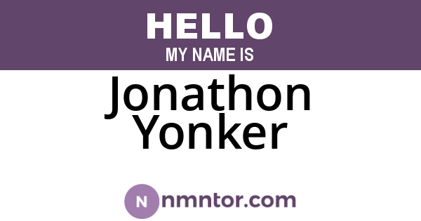 Jonathon Yonker