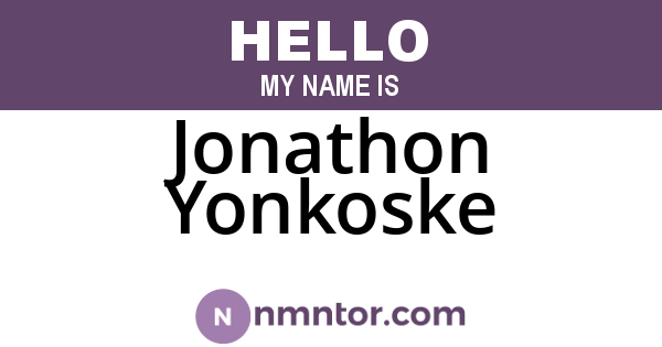 Jonathon Yonkoske