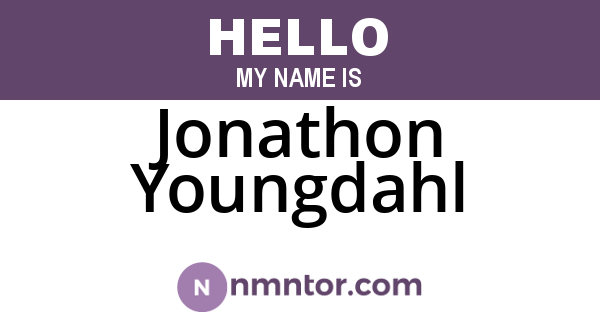 Jonathon Youngdahl