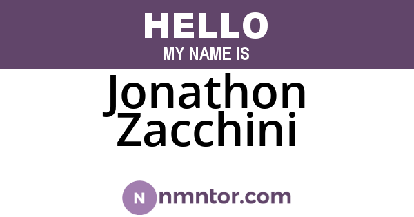 Jonathon Zacchini