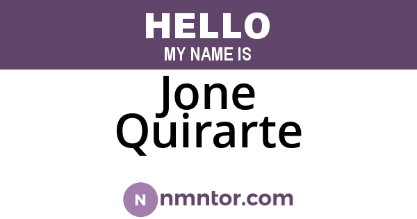 Jone Quirarte