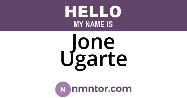 Jone Ugarte