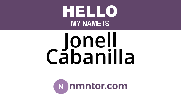 Jonell Cabanilla