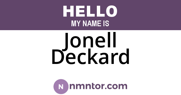 Jonell Deckard