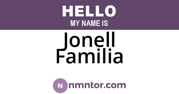 Jonell Familia
