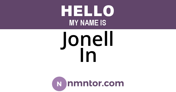 Jonell In